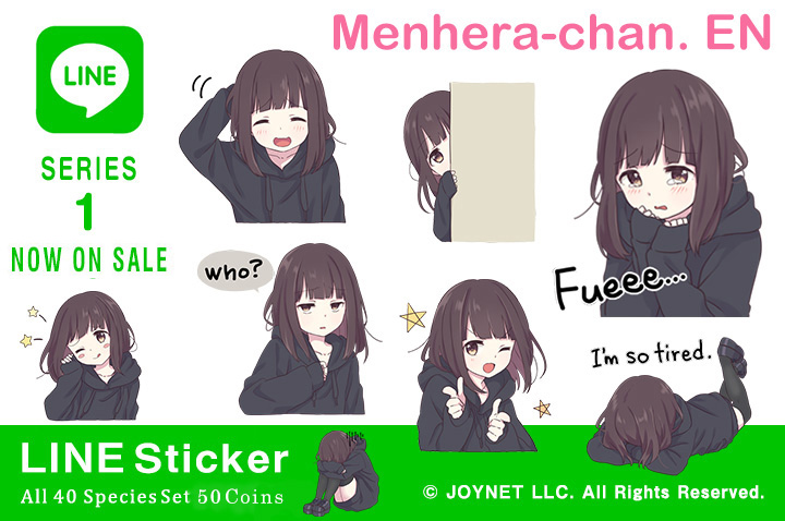 Now on sale!! LINE Sticker “Menhera-chan. EN”
