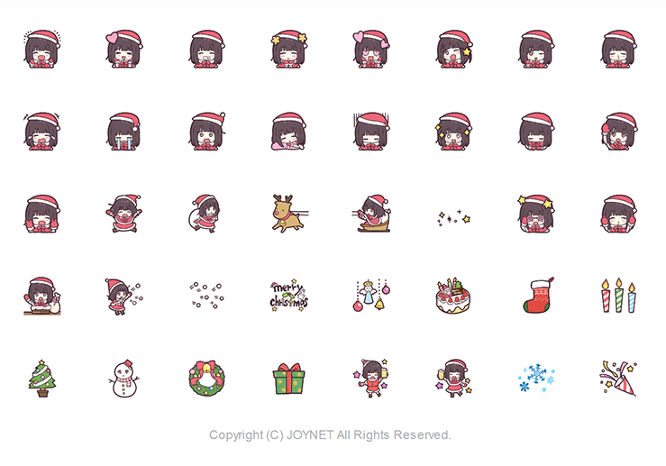 Line絵文字 くるみちゃん のクリスマス絵文字 発売中 イラスト デザイン制作会社のジョイネット